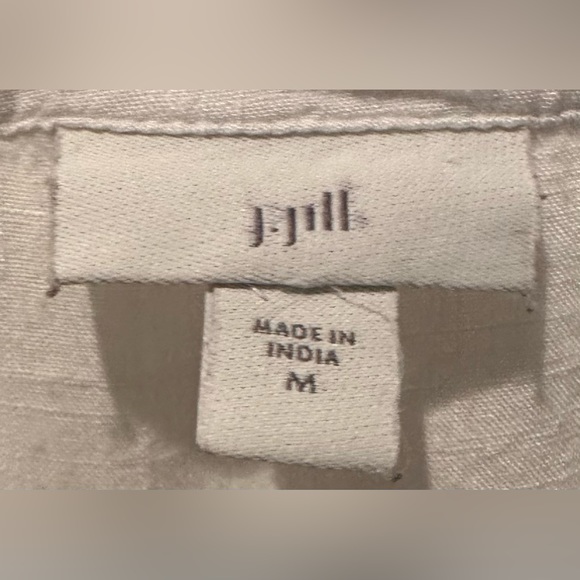 J. Jill Cap Sleeve Embroidered & Beaded Soft Rayon Tunic w Tassel Ties - Picture 11 of 11